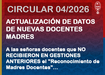 Datos de nuevas Madres docentes 2026
